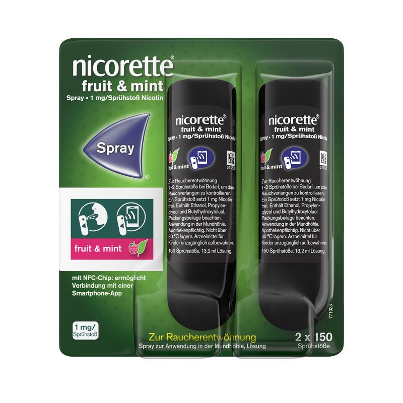 NICORETTE Fruit & Mint Spray 1 mg/Sprhsto NFC