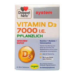 DOPPELHERZ Vitamin D3 7000 I.E. pflanzlich sys.TAB